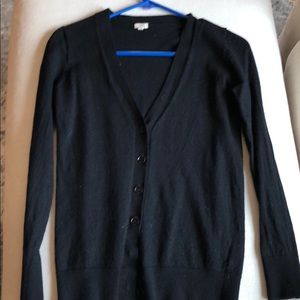 V-neck black cardigan